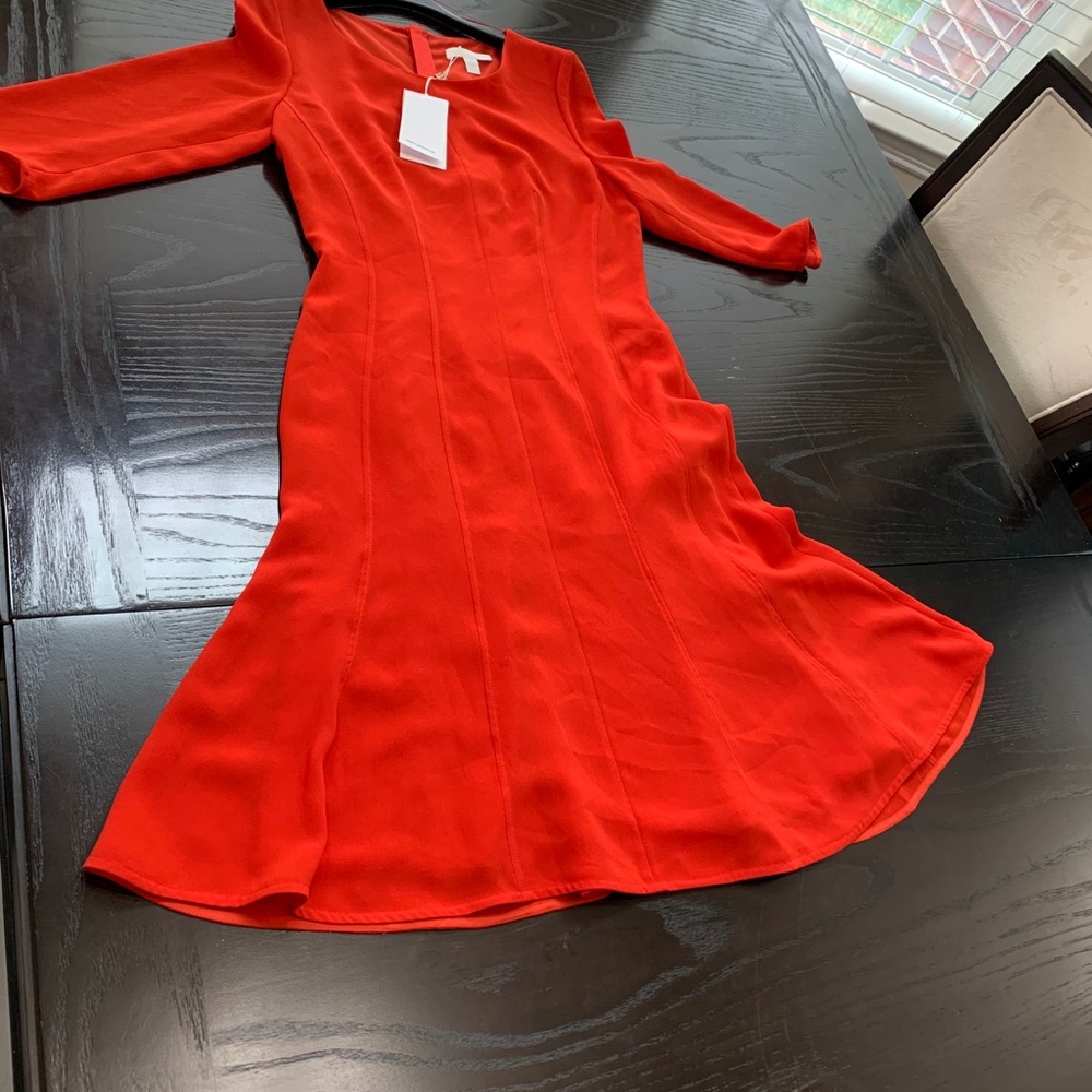 Hugo Boss midi fit and flare dress